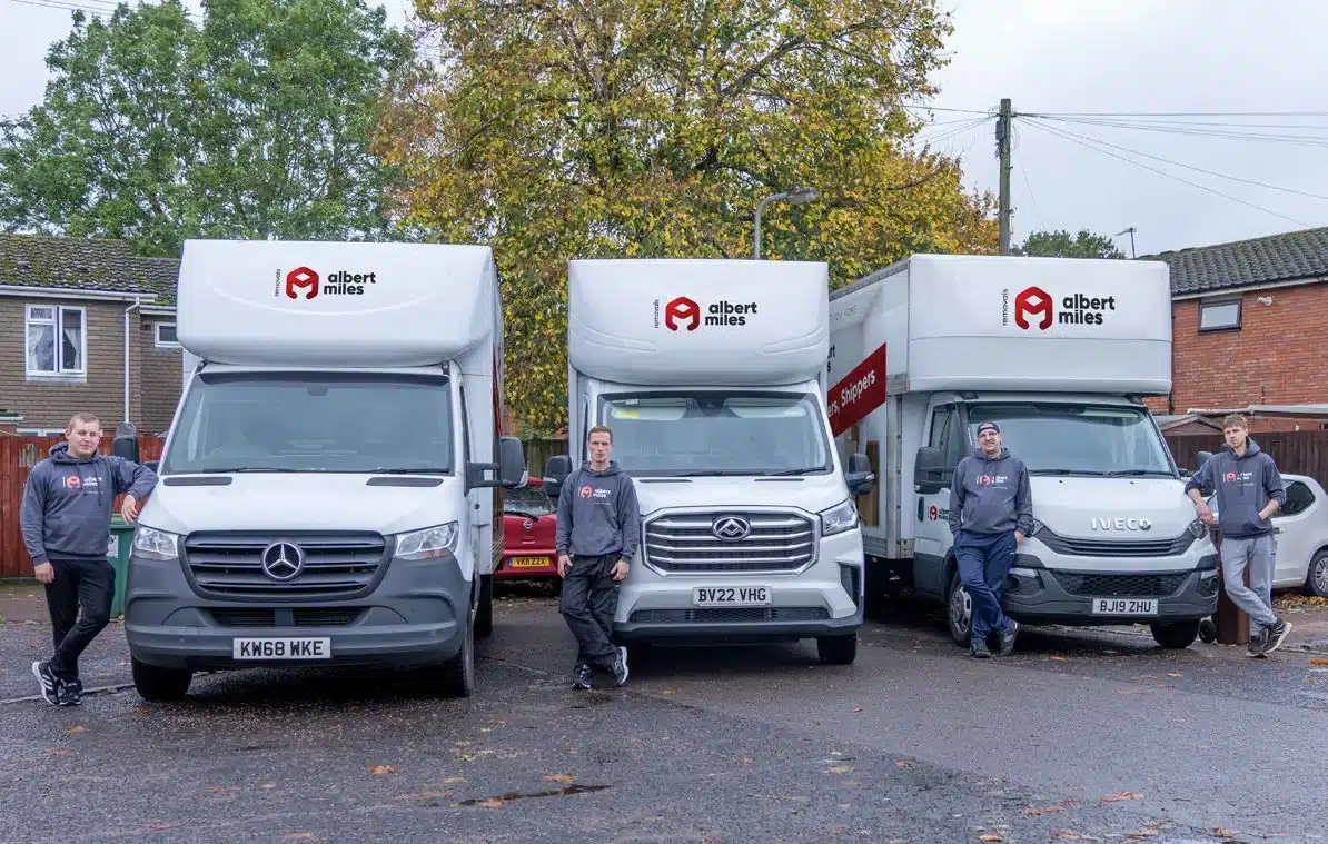 Albert Miles removals team relocating an office