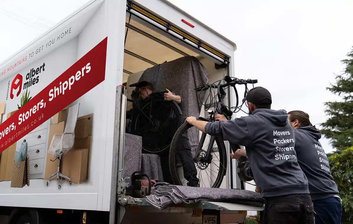 Albert Miles moving van ready for a house removal